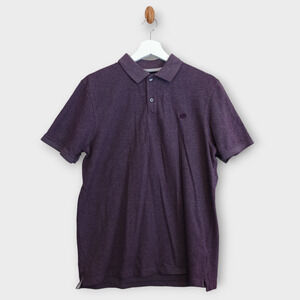 Banana Republic Shirt Men's Large Purple Elephant Logo Casual Preppy Office Polo